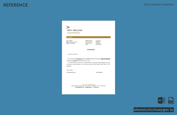 USA BNY Mellon Verschlussreferenzmuster Vorschau